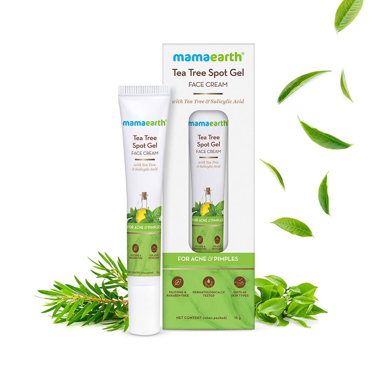 Mamaearth Tea Tree Spot Gel Pimple Removal Face Cream (15 g)