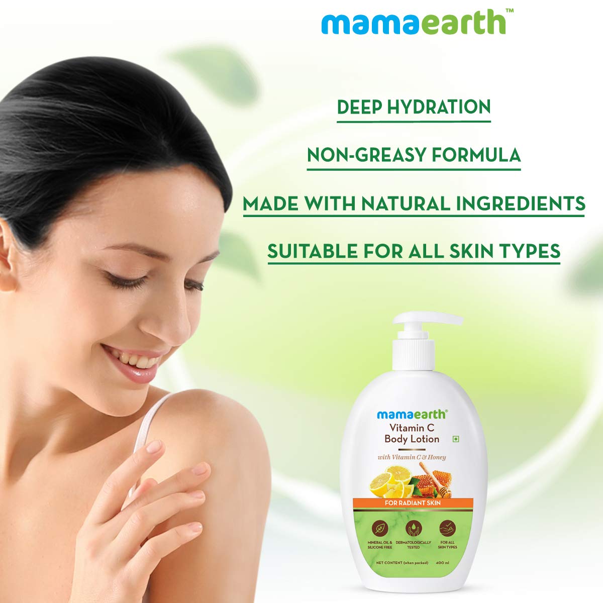 Mamaearth Vitamin C Body Lotion (400 ml)