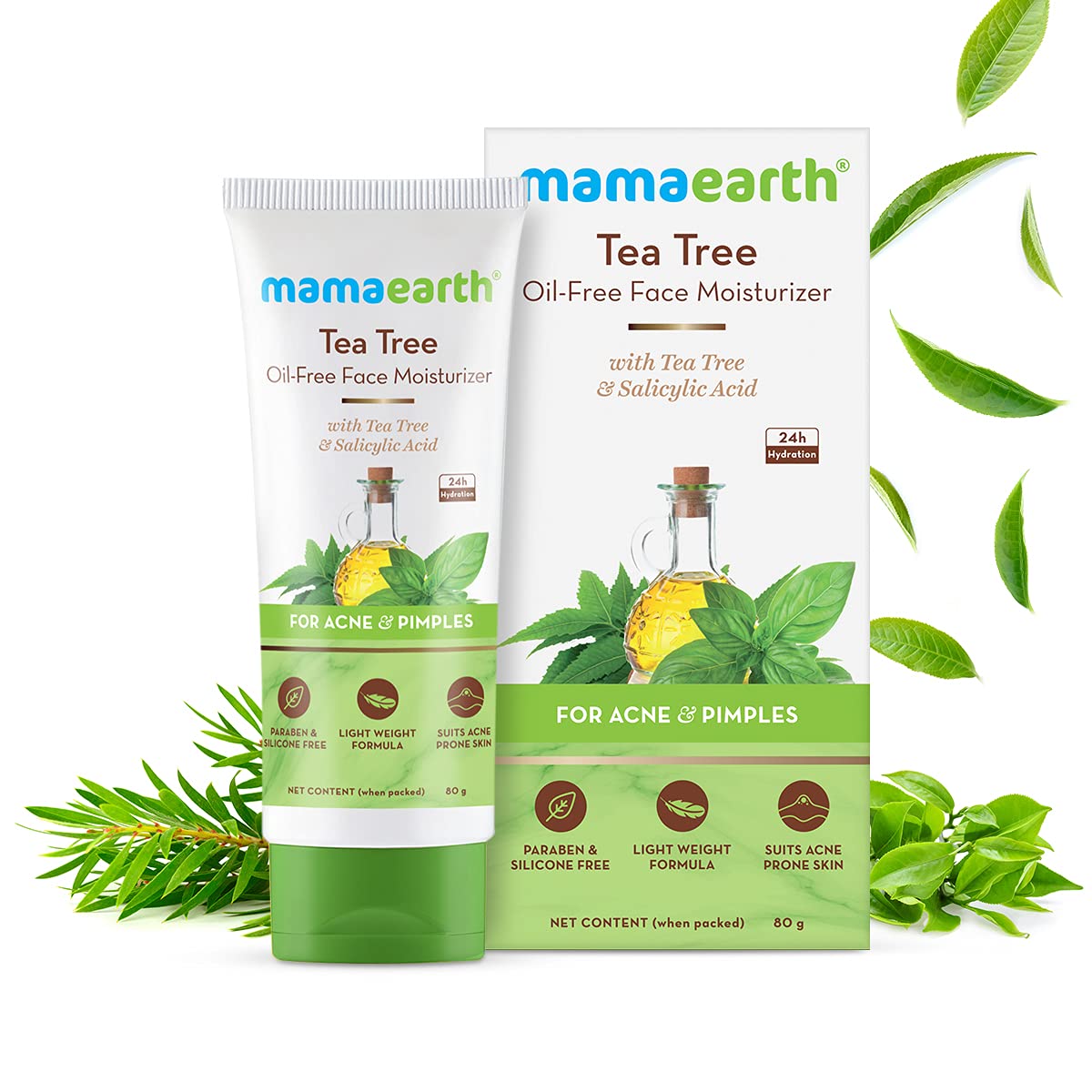 Mamaearth Tea Tree Oil-Free Moisturizer (80 ml)