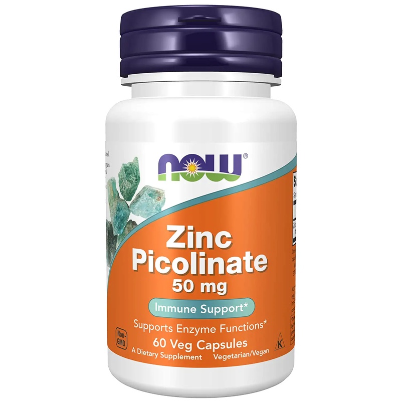 NOW Foods Zinc Picolinate 50 mg (60 capsules)