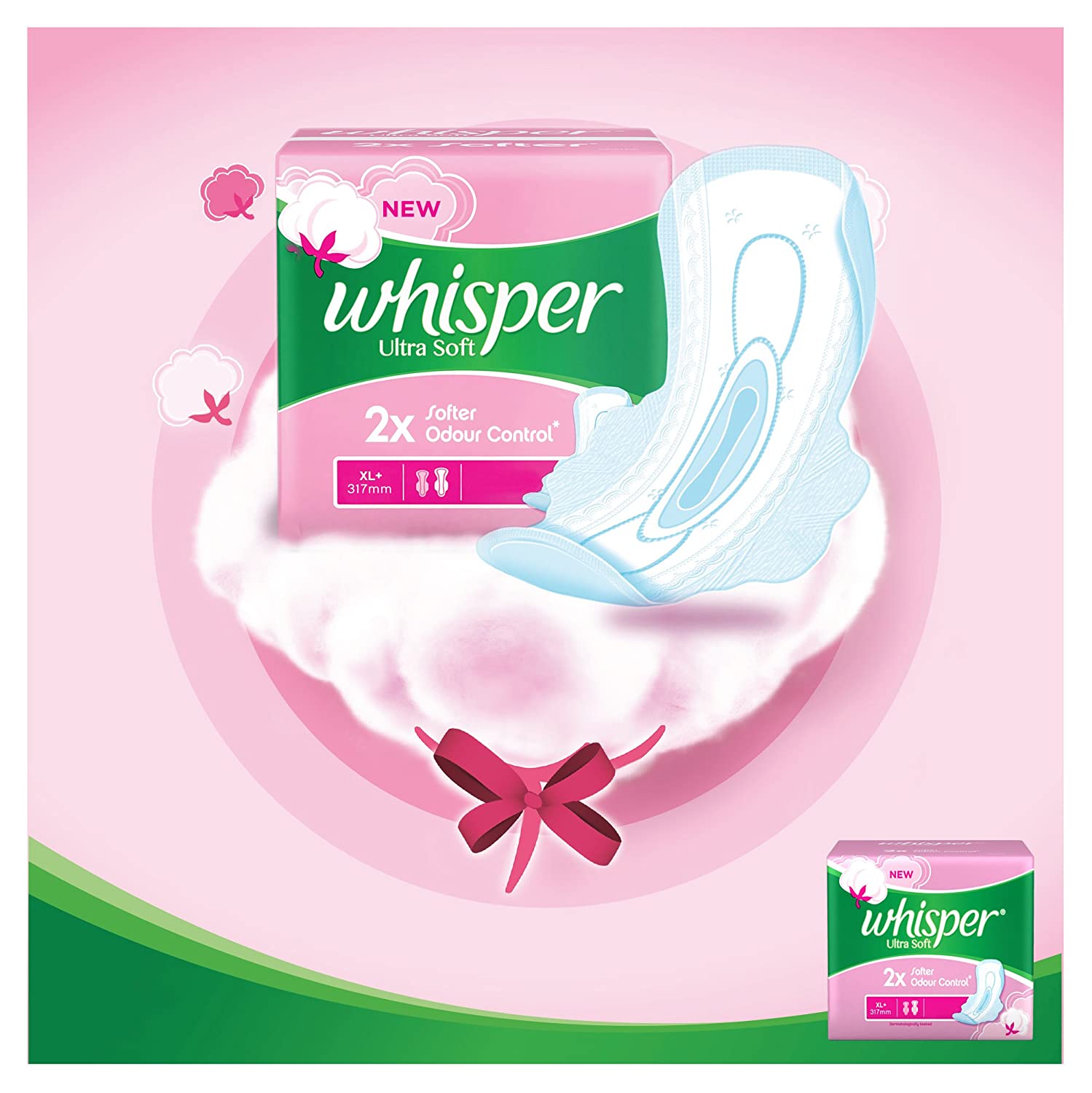 Whisper Ultra Soft XL Plus Sanitary Pads - 30 Count