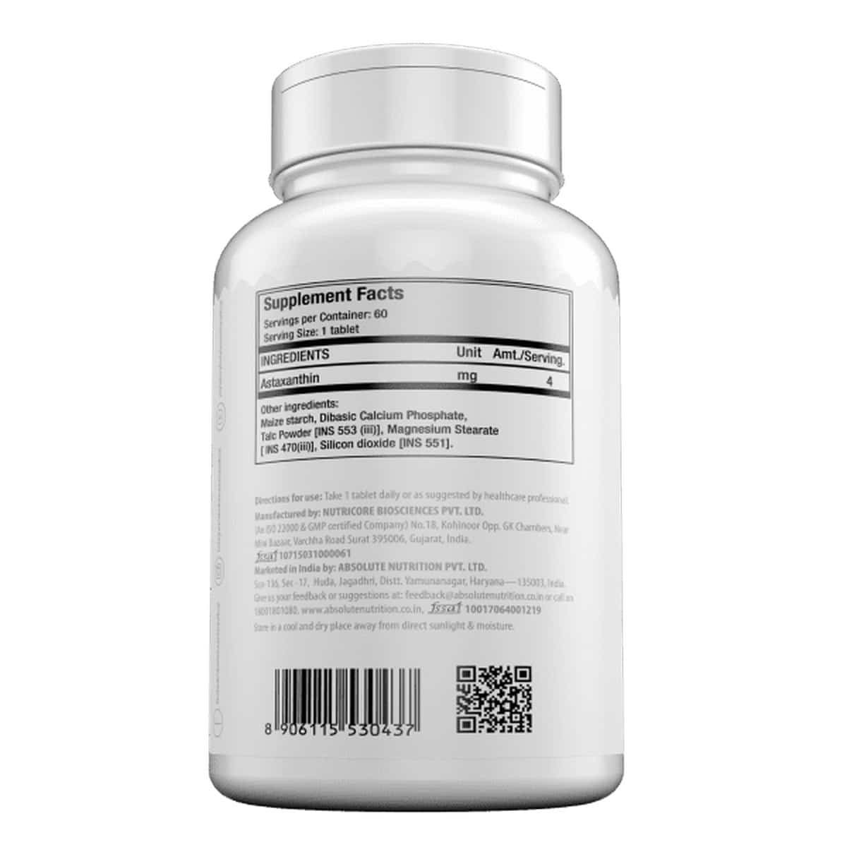 Absolute Nutrition AstaxanthinÂ (60 Veg Tablets)