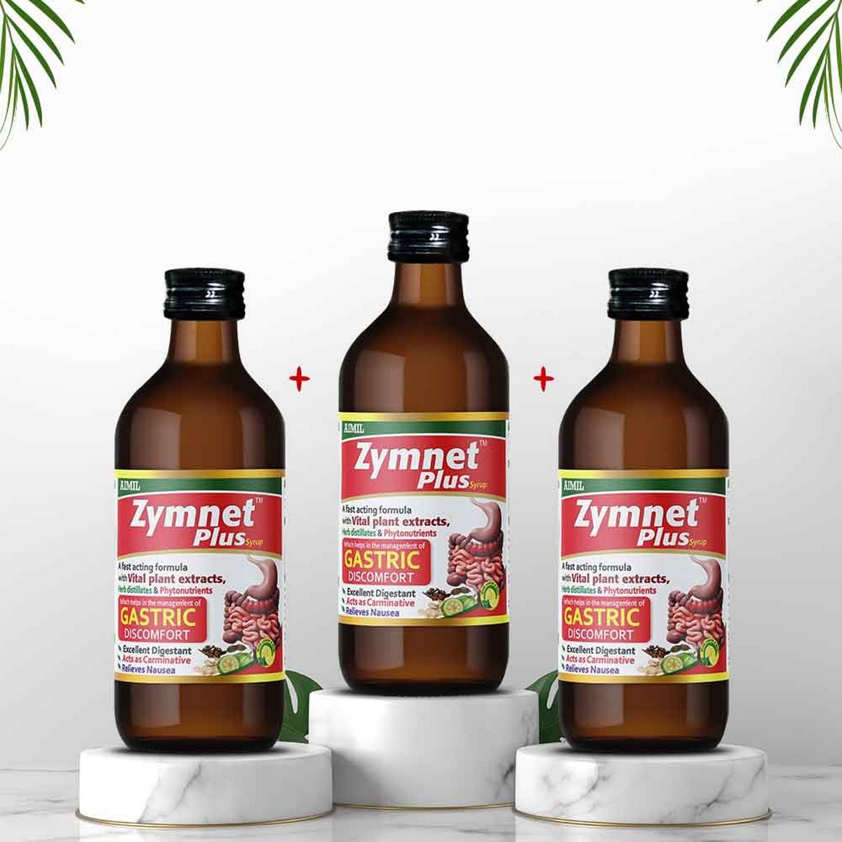 Aimil Zymnet Plus Syrup 200ml (Pack of 3)