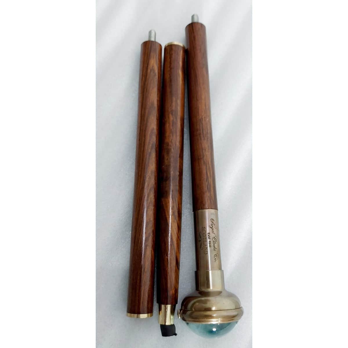 Authentic Looking Brass & Wooden Material of Cane with Clock Online