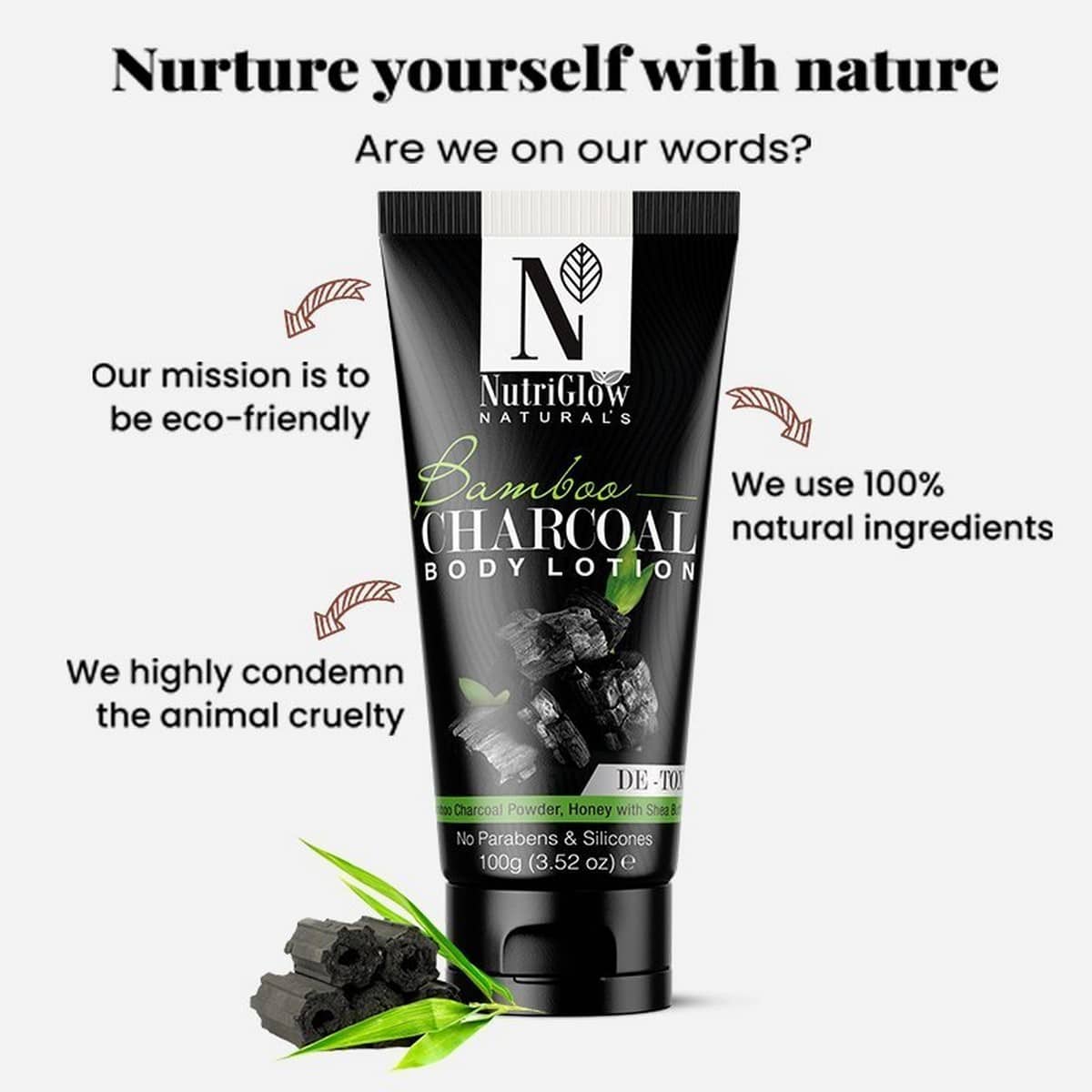 Nutriglow Bamboo Charcoal Body Lotion (100 grams)