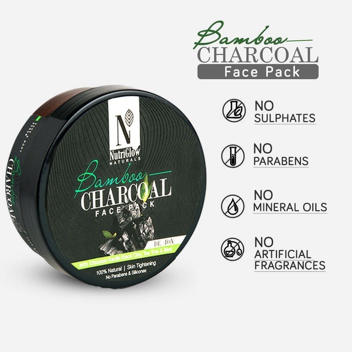 Nutriglow Bamboo Charcoal Face Pack (200 grams)