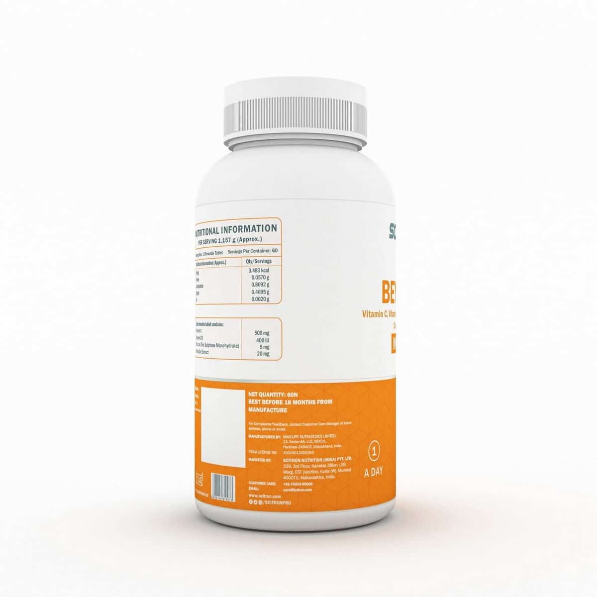 Scitron Beyond C With Vit D3, Zinc & Amala Extract (60 Tabs)