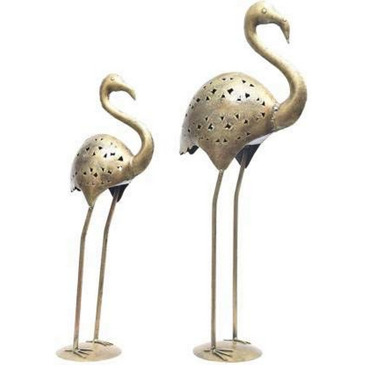 Set of 2 Golden Crane Table Top Decorative Item