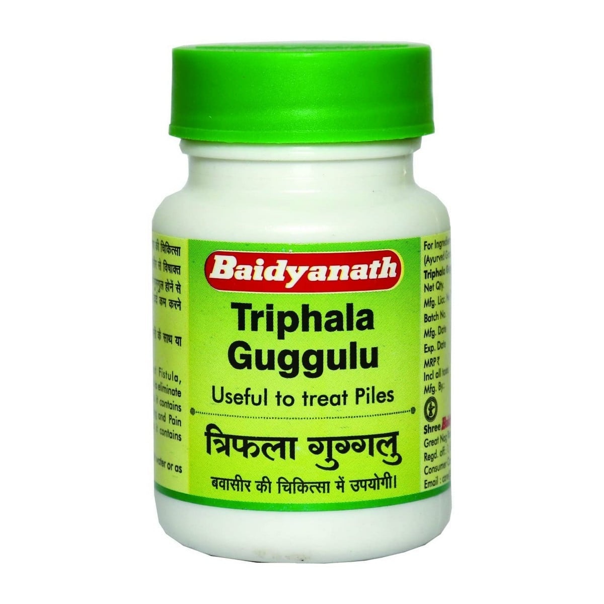 Baidyanath Triphala Guggulu Tablets (80 Tablets)