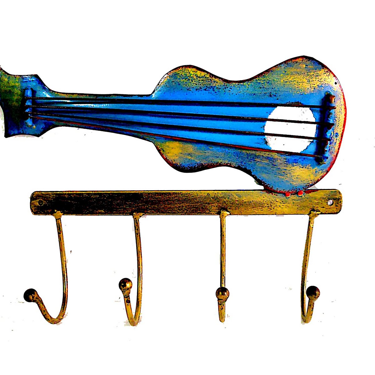 Wall Hanging Multicolour Hook Guitar Keys Decor