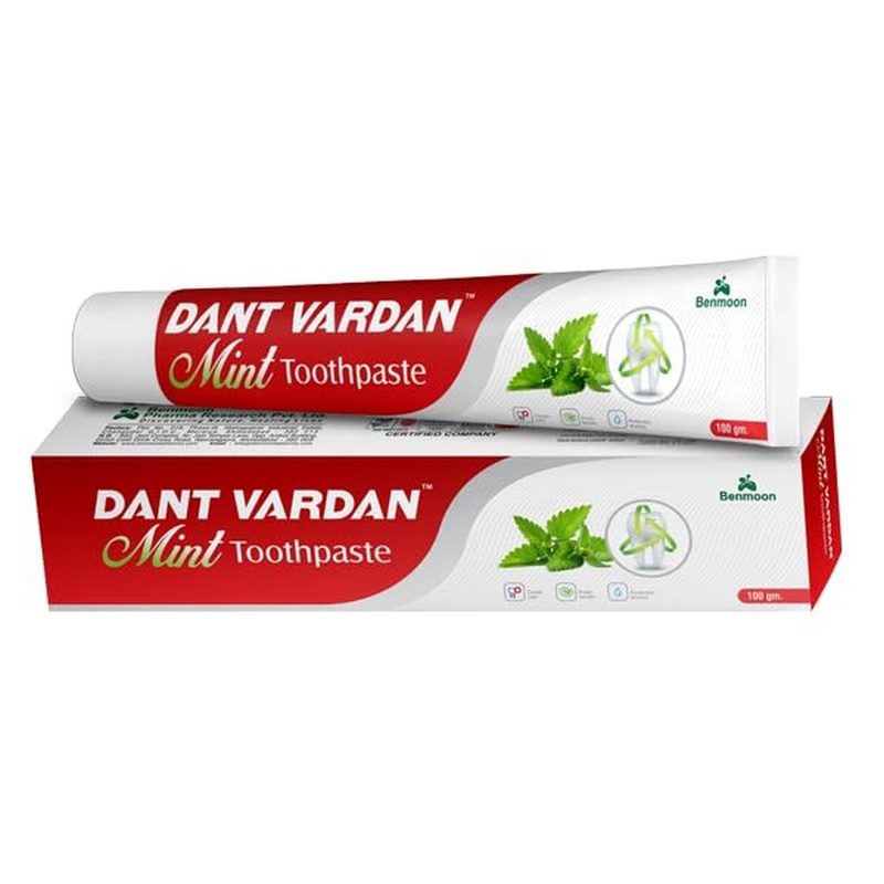 Benmoon Dant Vardan Mint Toothpaste For Refreshing Breath All Day Long (100 gm)