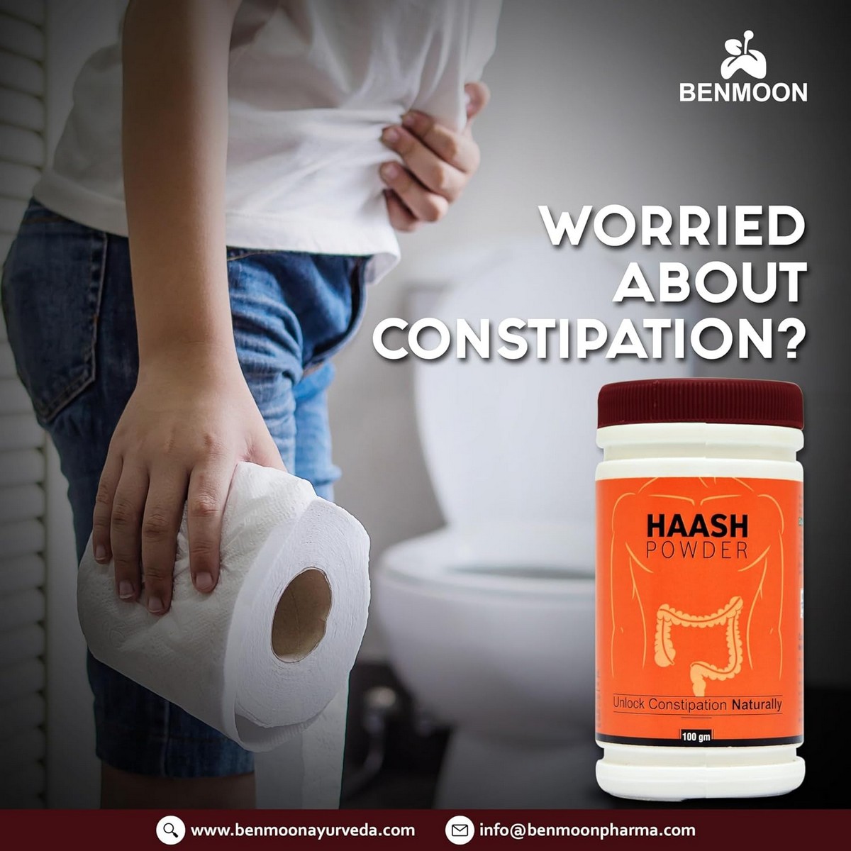 Benmoon Haash Powder For Unlock Constipation (100 Gm)