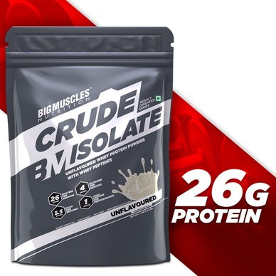 Bigmuscles Nutrition Crude Isolate Unflavoured Protein Powder (1 Kg)