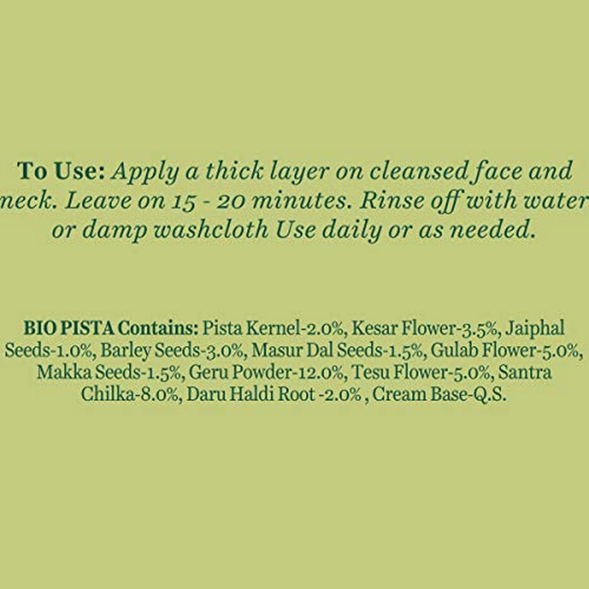 Biotique Bio Pistachio Youthful Nourishing and Revitalizing Face Pack for All Skin Types, 50g