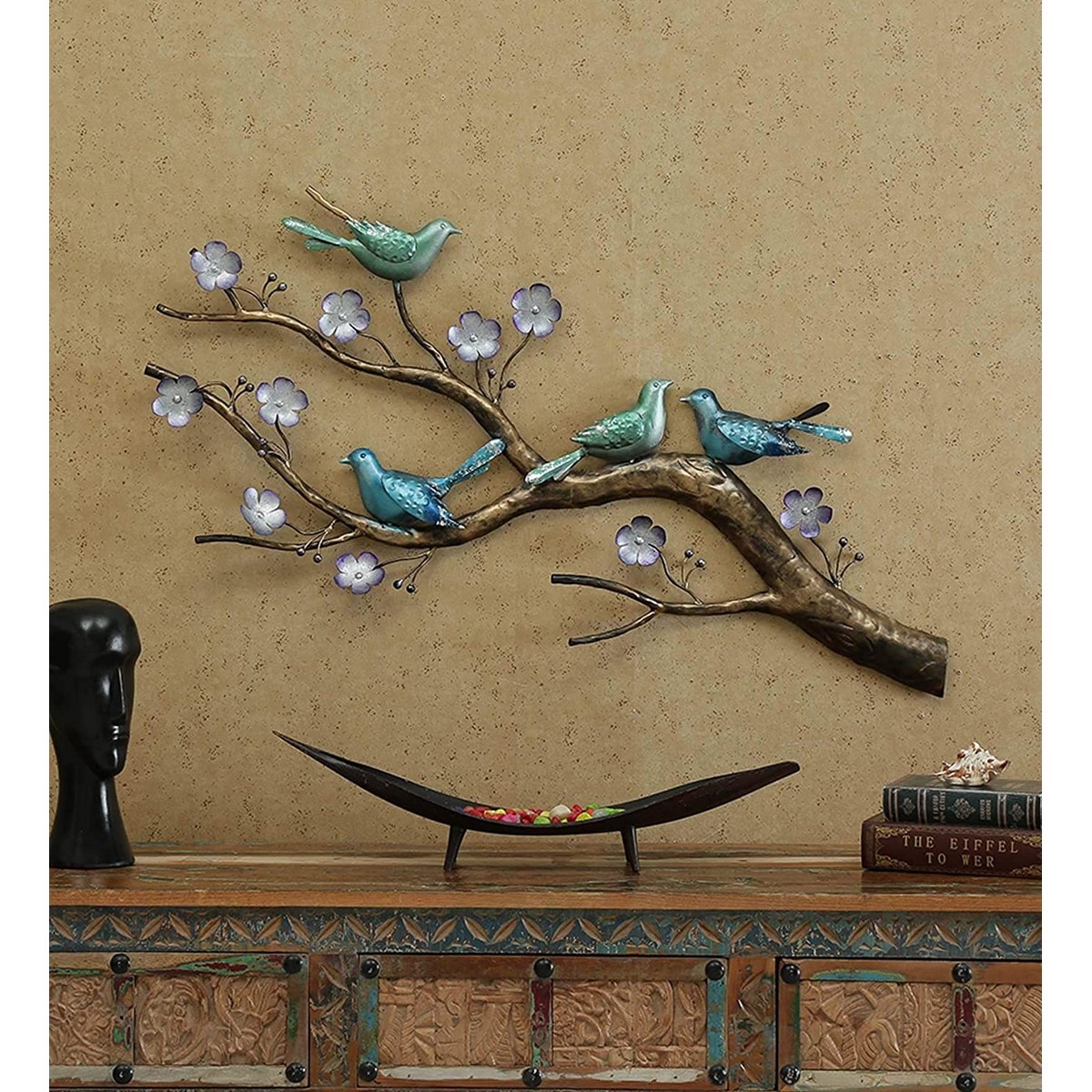 Colorful Floral Birds Decorative Item for Wall