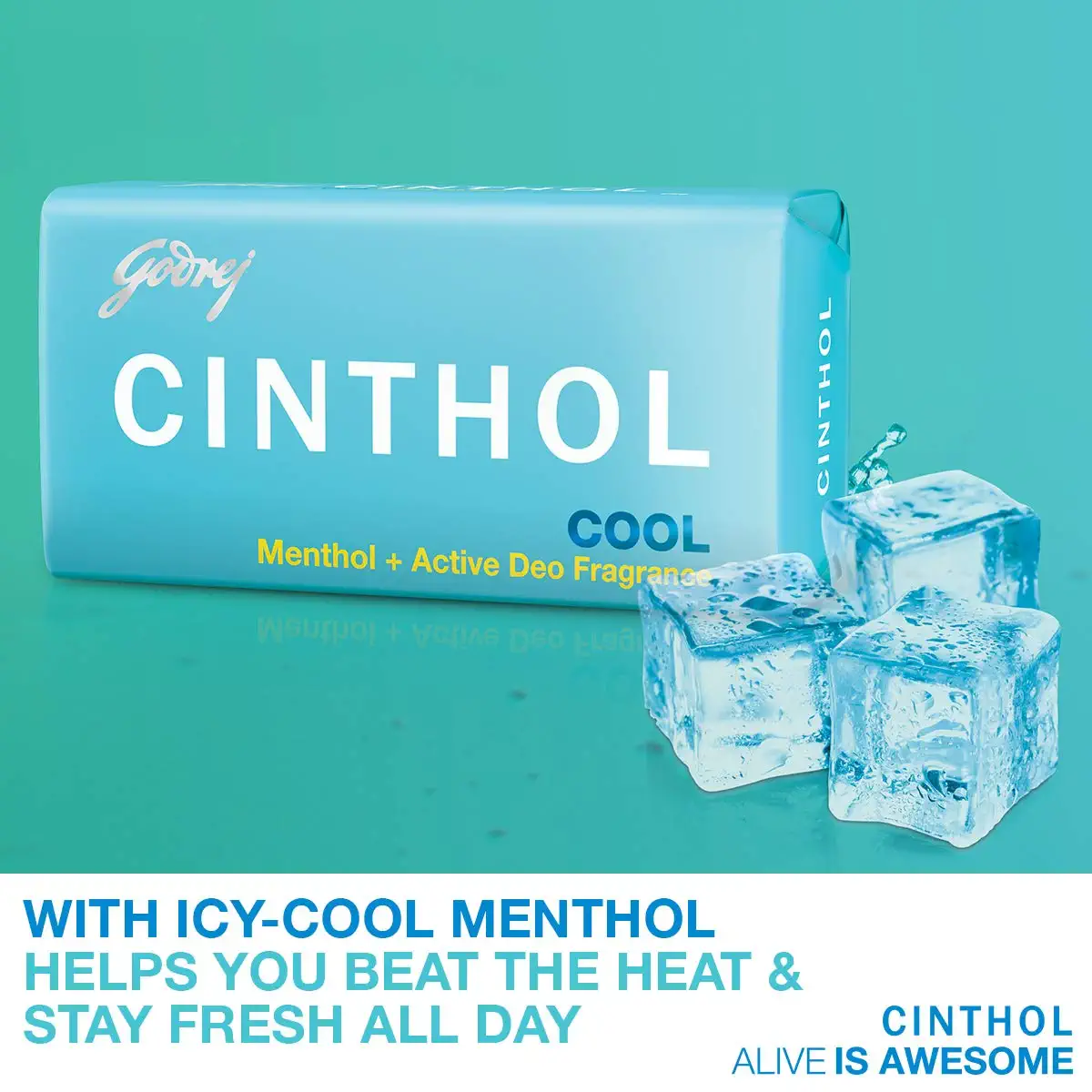 8 x Cinthol Cool Bath Soap - (100 grams)