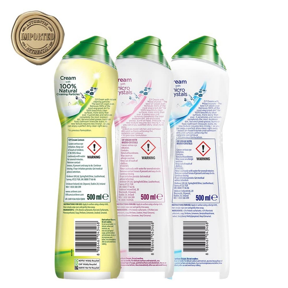 Cif Multicolor Multipurpose Surface Cleaner Cream (3x500 ml)