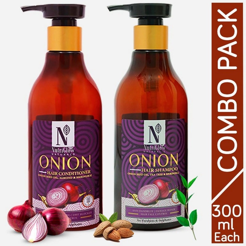 Nutriglow Onion Hair Shampoo (300 ml) + Onion Hair Conditioner (300 ml)