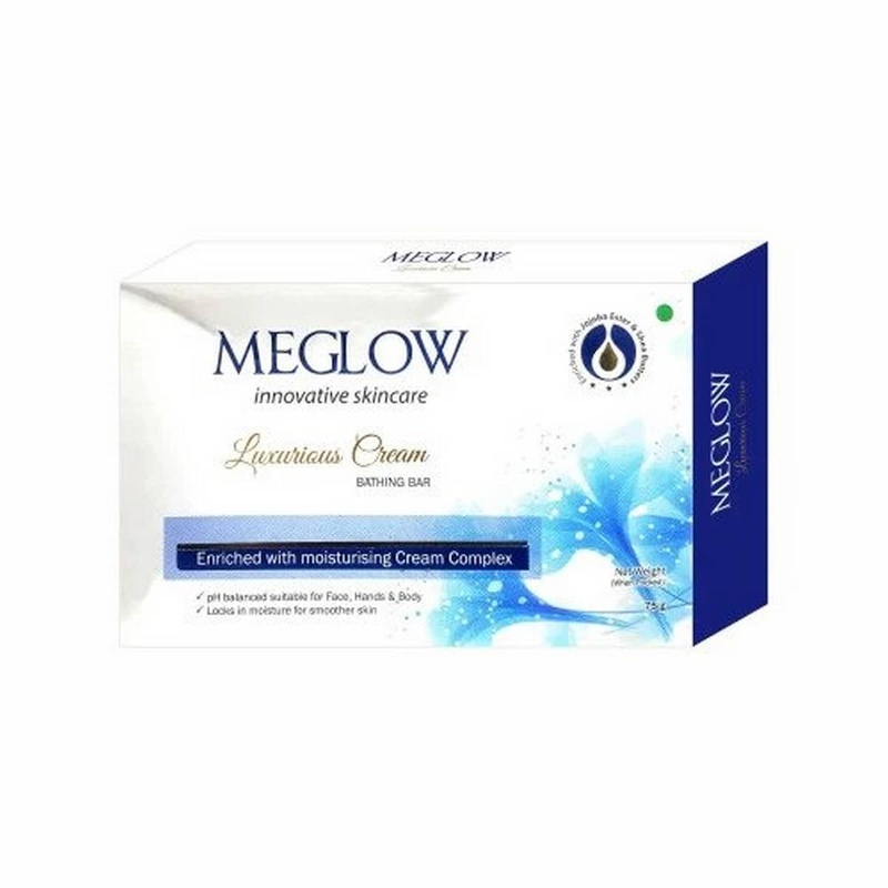 Meglow Luxurious Cream Bathing Bar (75 gm)