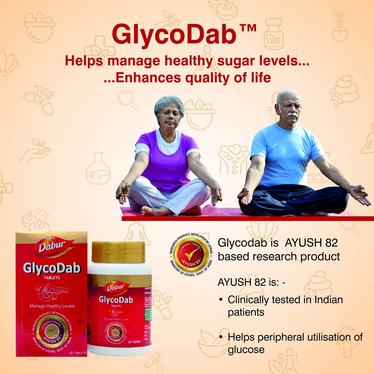 Dabur Glycodab Ayurvedic Tablets For Blood Sugar Management