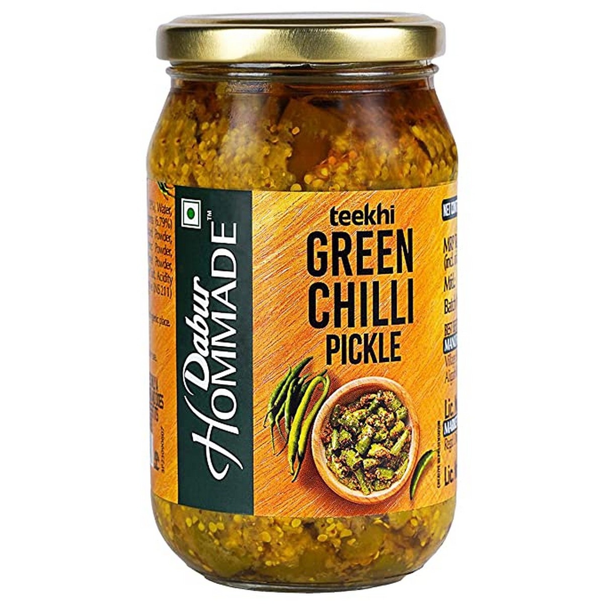 Dabur Hommade Green Chilli Pickle (400 grams)