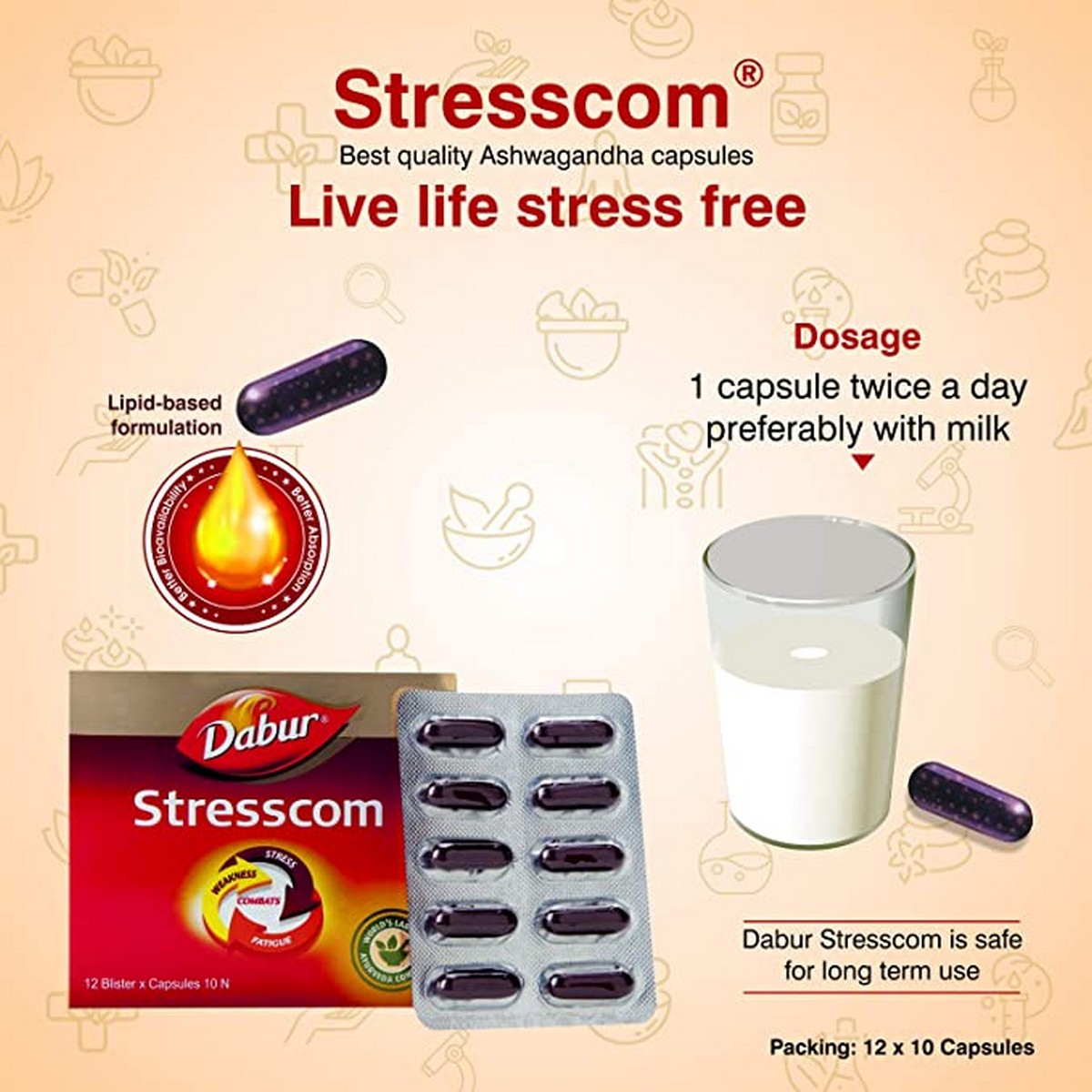 Dabur Stresscom (120 Caps)