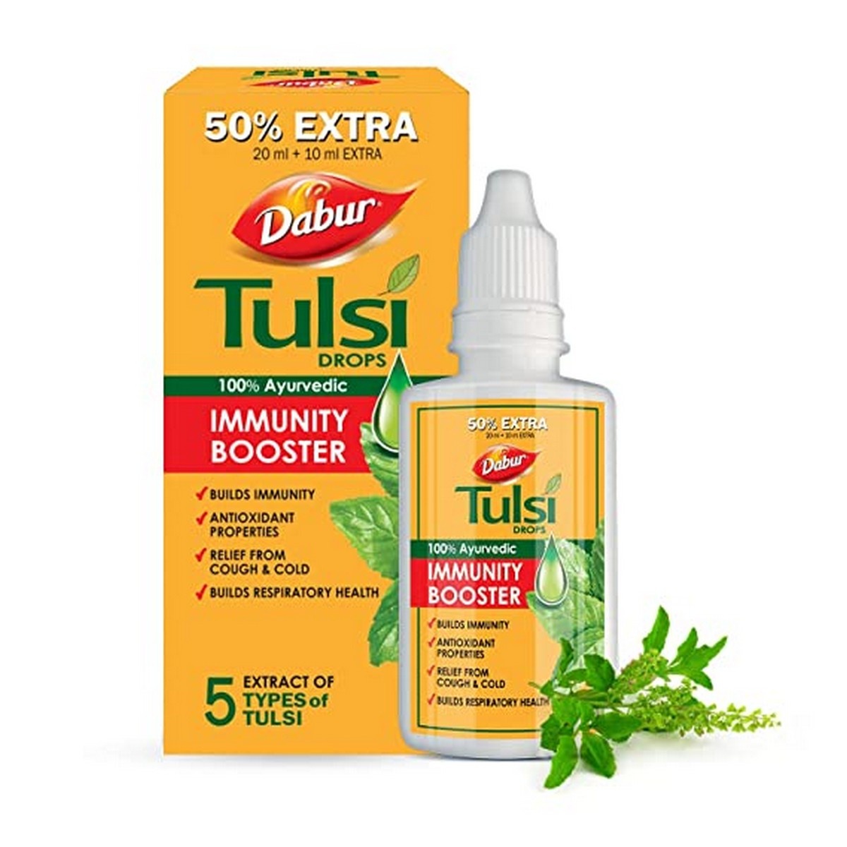 Dabur Tulsi Drops (20 ml +10 ml Free)