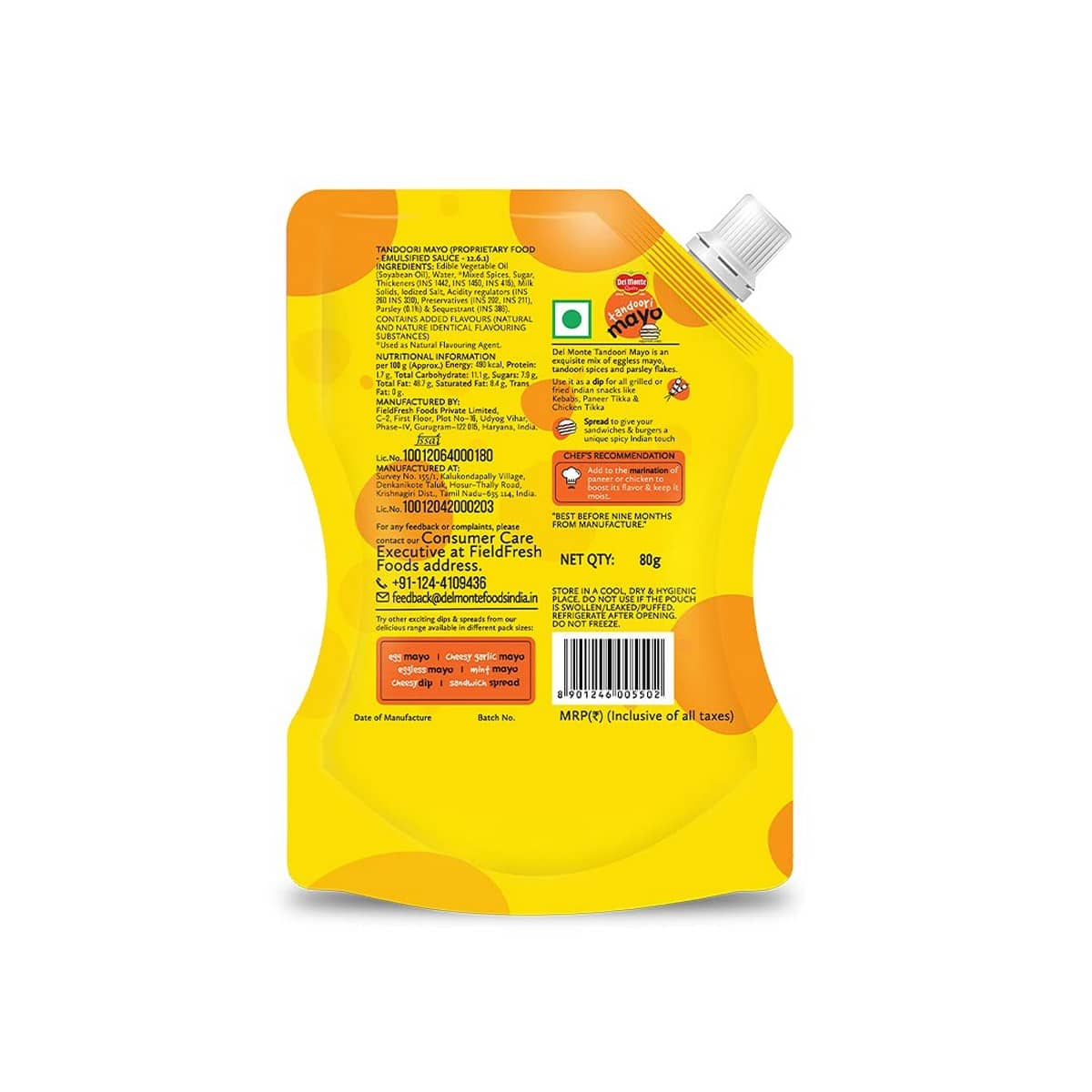 Del Monte Tandoori Mayo Spout Pack (80 grams)