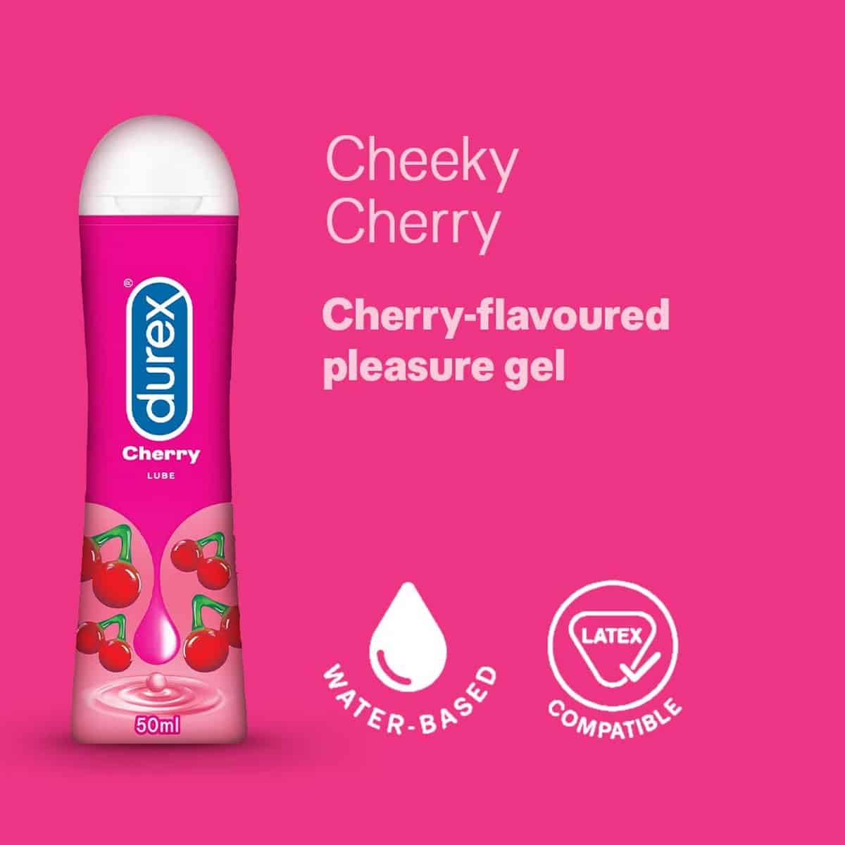 Durex Play Lubricant Gel Cheeky Cherry (50 ml) & Durex Play Vibrations Ring