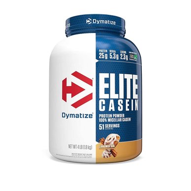 Dymatize Elite Casein Protein Powder, Cinnamon Bun (1.8 Kg)