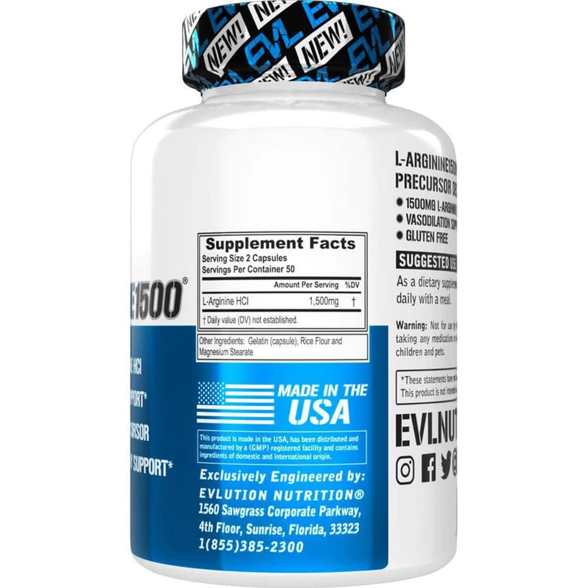 EVL L-Arginine (100 Caps)