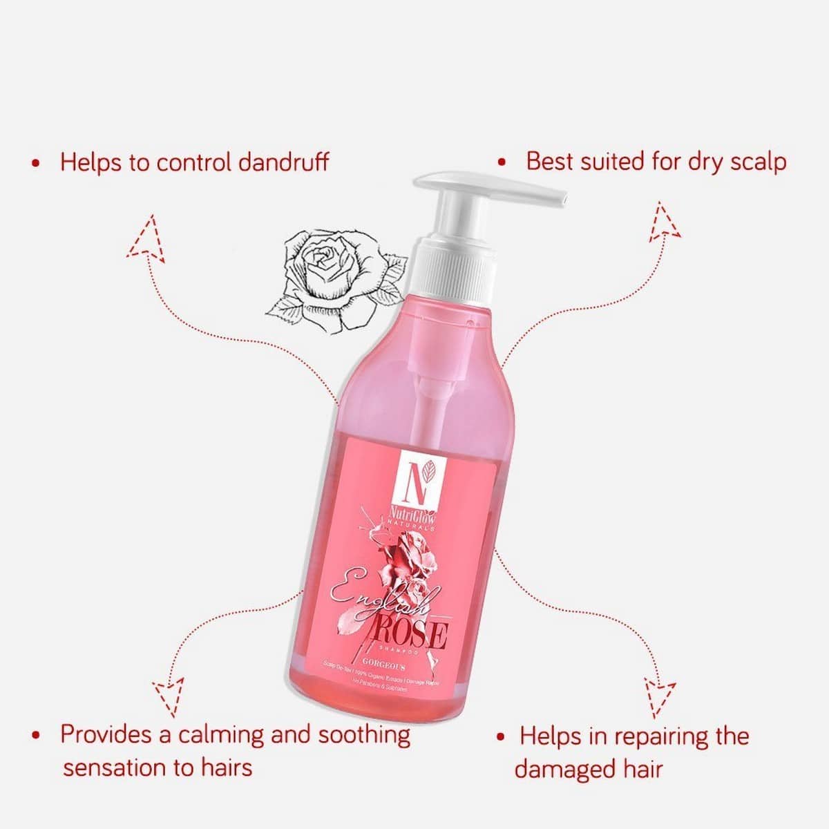 Nutriglow English Rose Shampoo (150 ml)