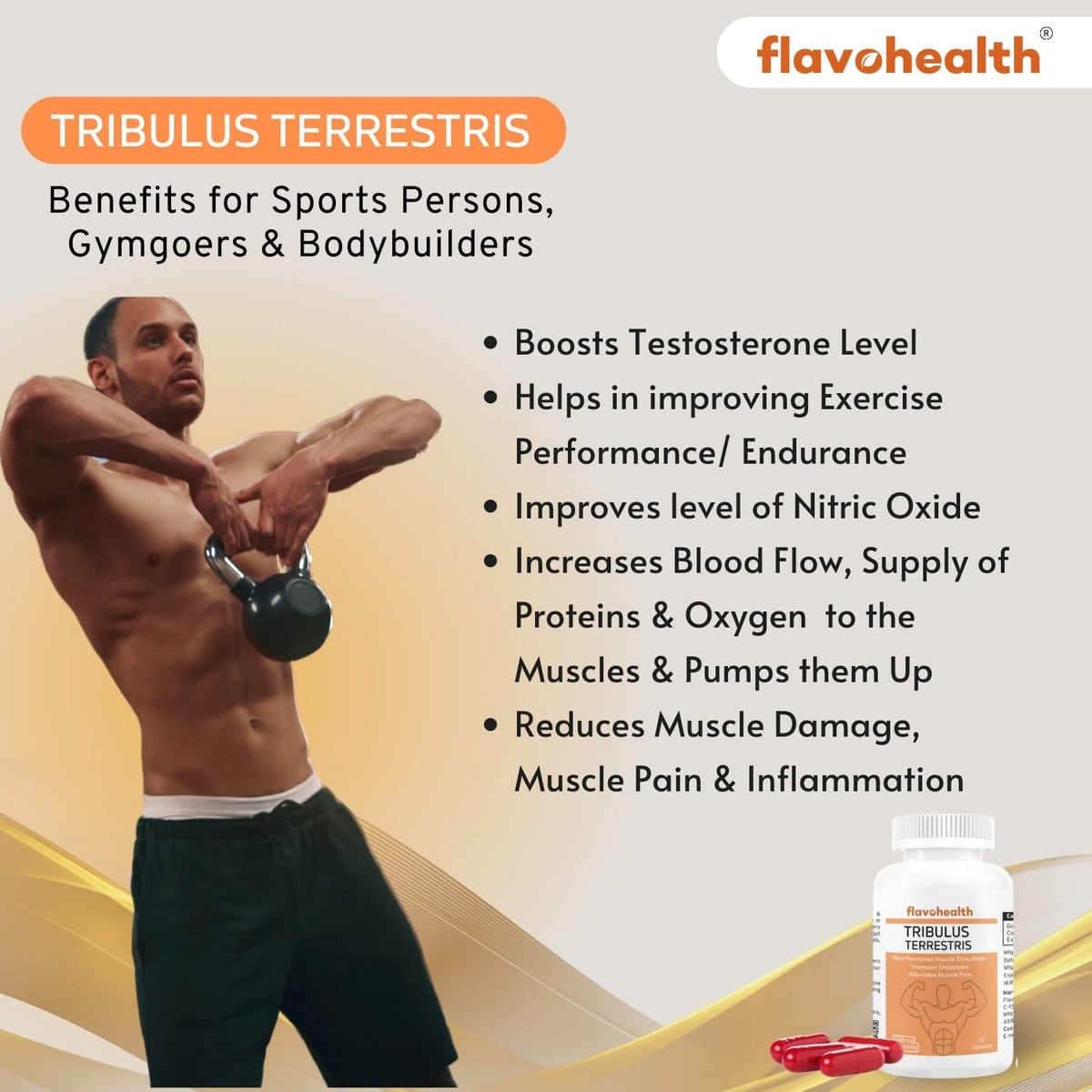 Flavohealth Tribulus Terrestris For Men (60 Capsules)