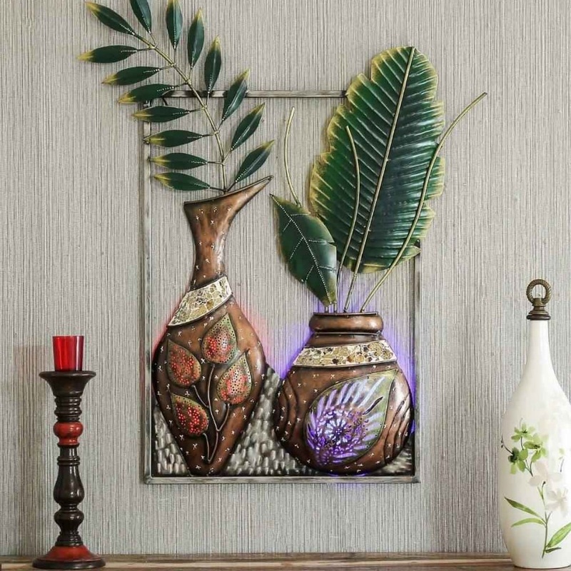 Wall Mounted Flower Art Vase Light