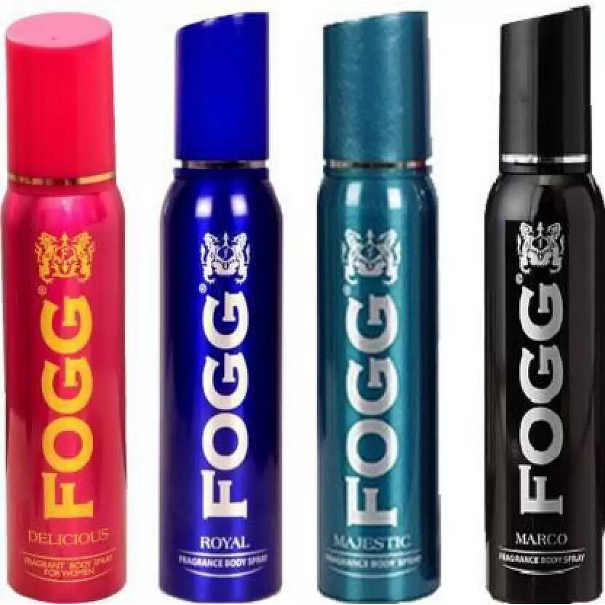 Fogg Royal +Marco +Majestic +Delicious Pack Of 4 Perfume - 120 Ml (For Men & Women)