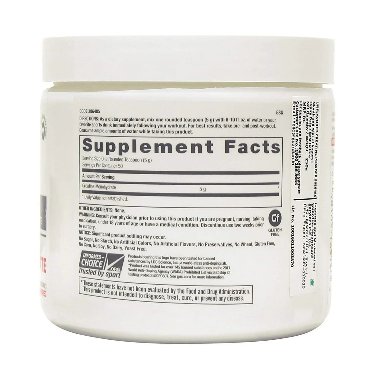 GNC PP Powder Creatine Monohydrate Powder (250gm)
