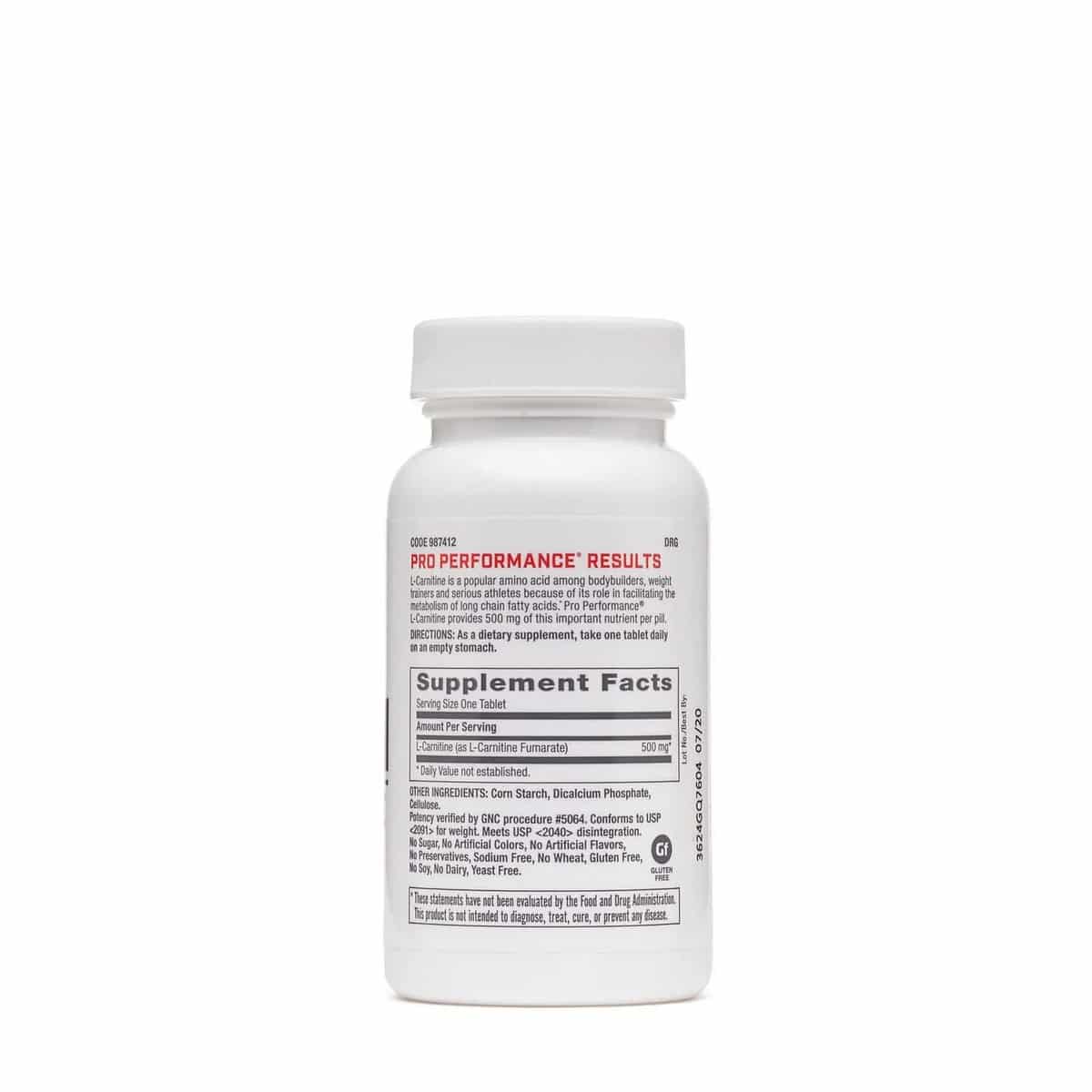 GNC Pro Performance L-Carnitine 500 mg (60 Tabs)