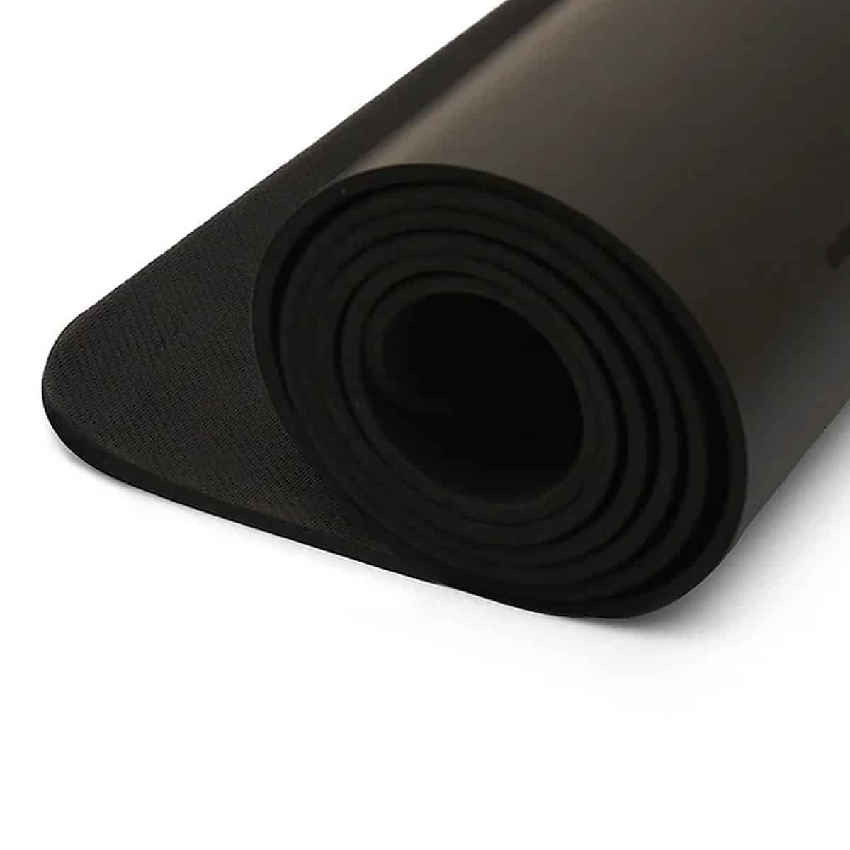 GRAVOLITE PU Rubber Yoga Mats Black Plain 24X72 Inches (5mm)