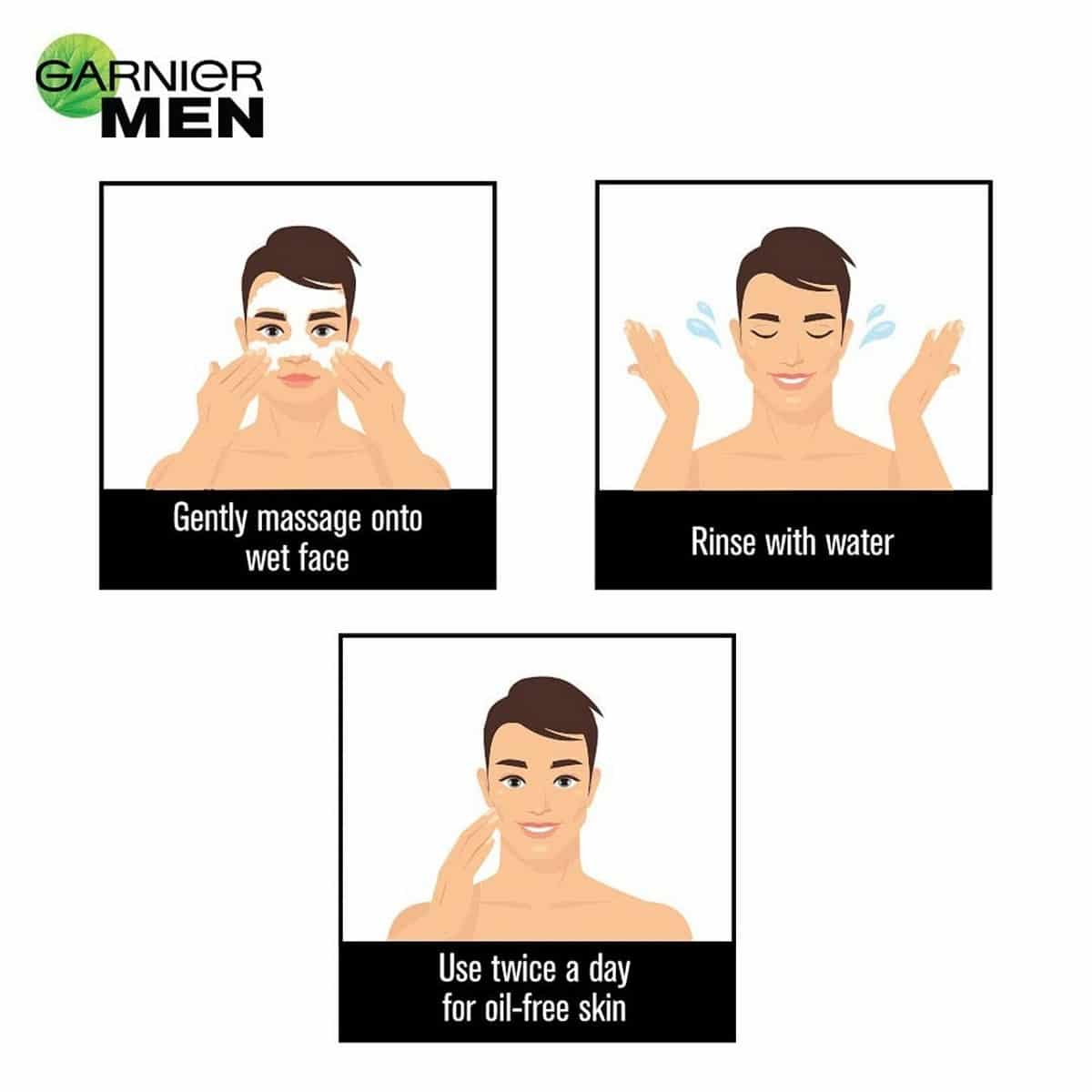 Garnier Men Oil Clear Icy Face Wash (100 gm)