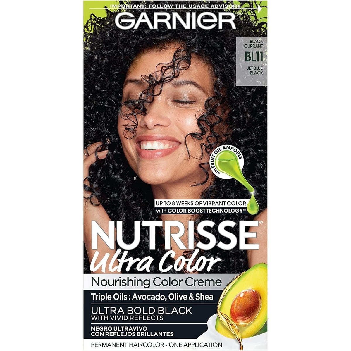 Garnier Permanent Hair Color B11 Jet Blue Black (204 grams)