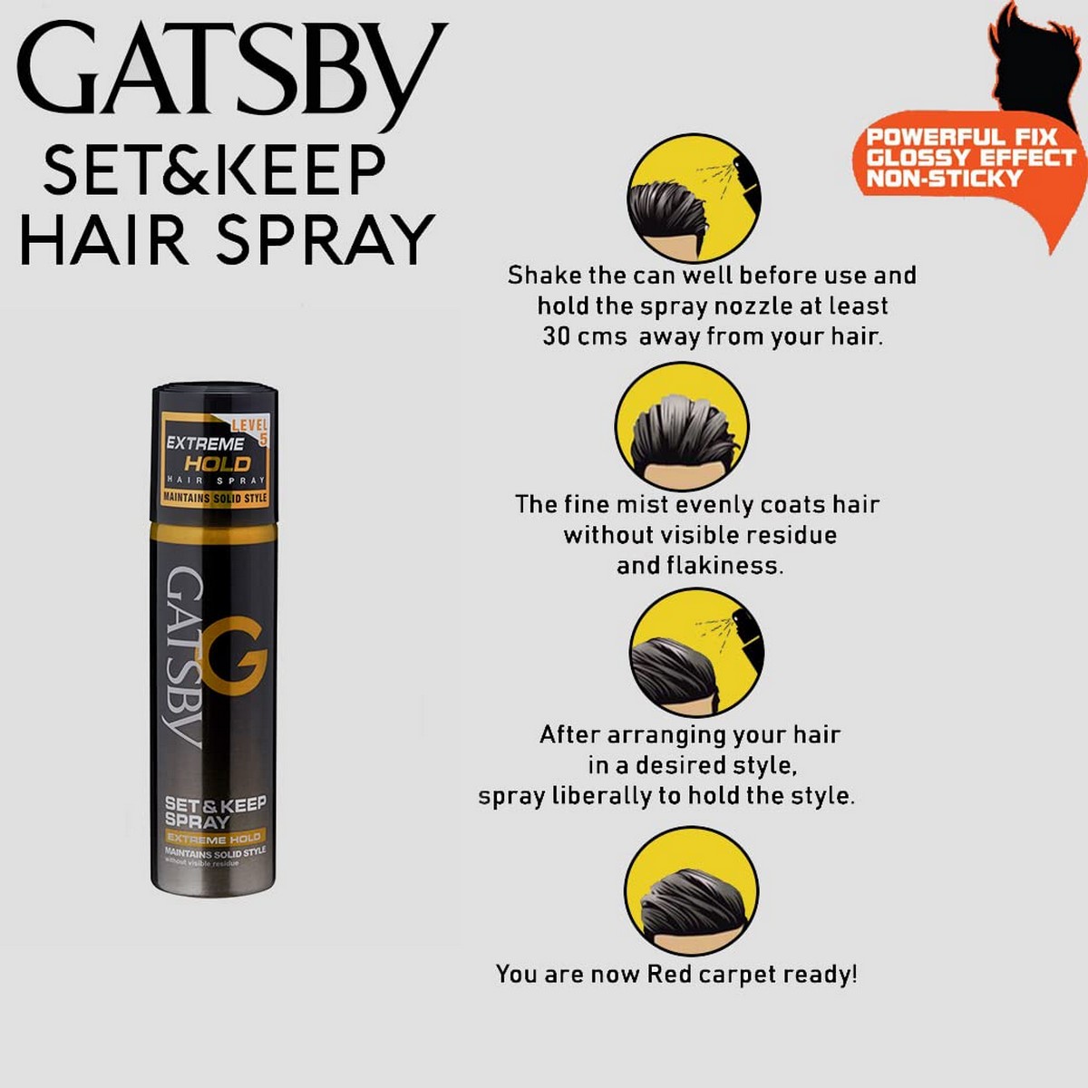 Gatsby Water Gloss With Set And Keep Hair Spray Â 