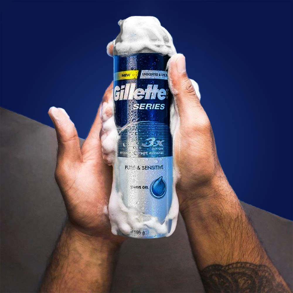 Gillette Series Pure and Sensitive Pre Shave Gel (195 grams)