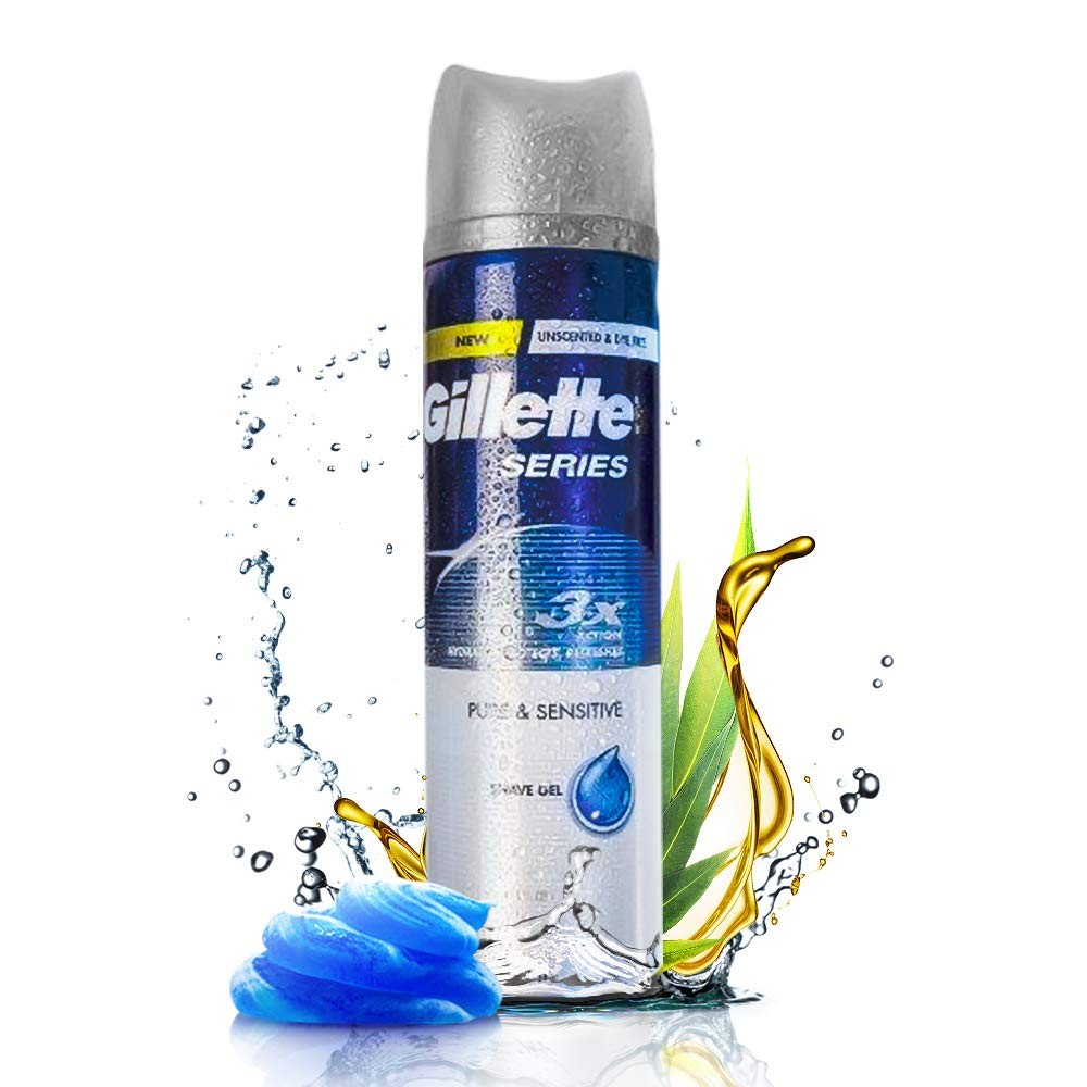 Gillette Series Pure and Sensitive Pre Shave Gel (195 grams)