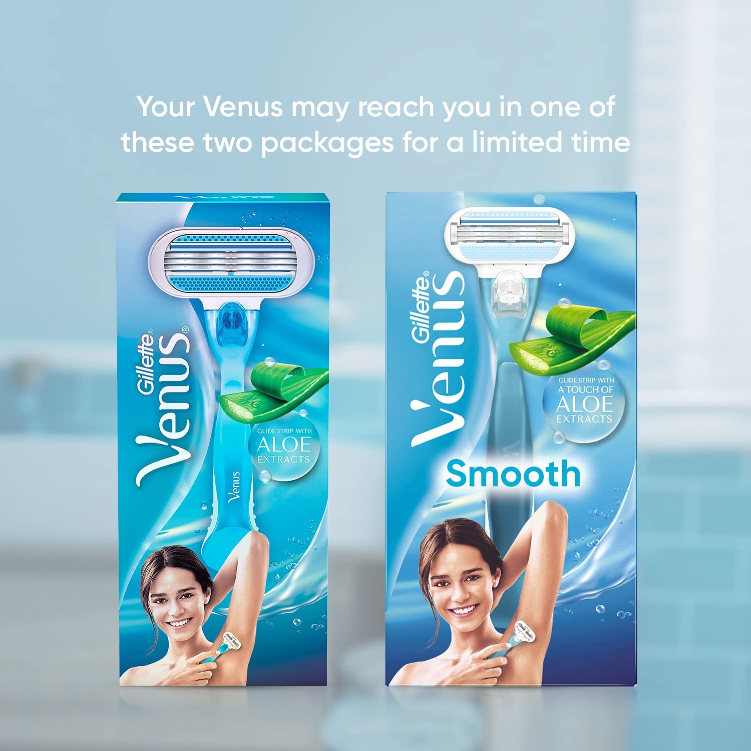 Gillette Venus Hair Removal Razor for Women with Aloe Vera