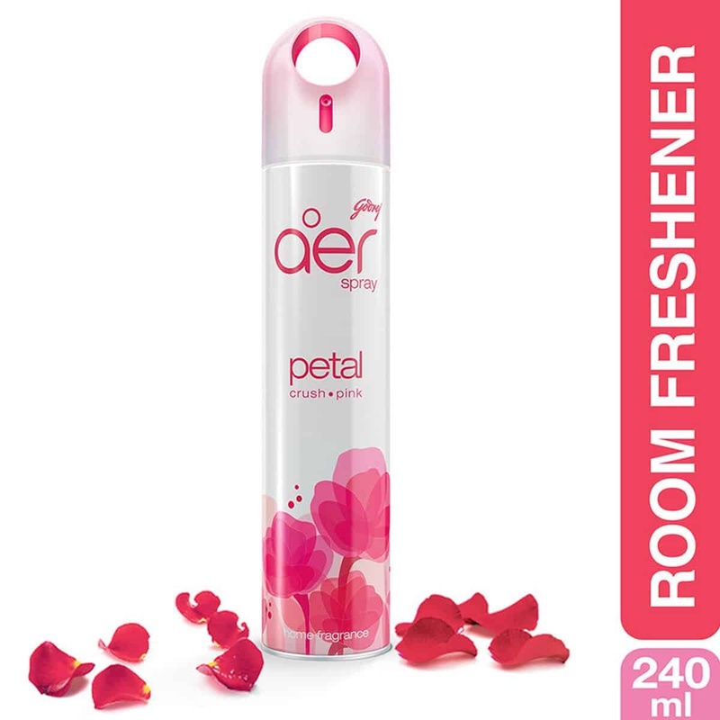 Godrej Aer Spray, Home & Office Air FreshenerÂ Petal Crush Pink (240 ml)