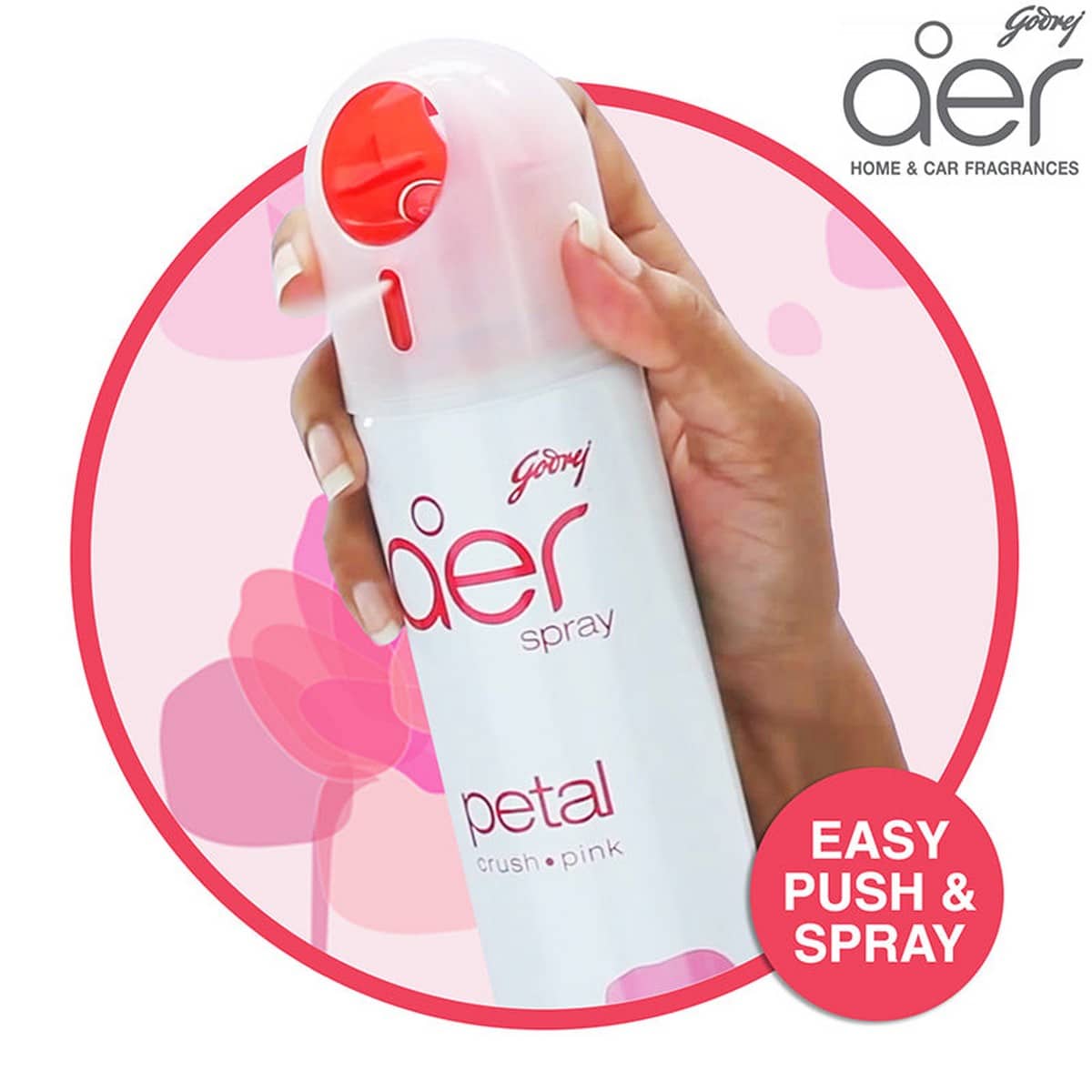 Godrej Aer Spray, Home & Office Air FreshenerÂ Petal Crush Pink (240 ml)