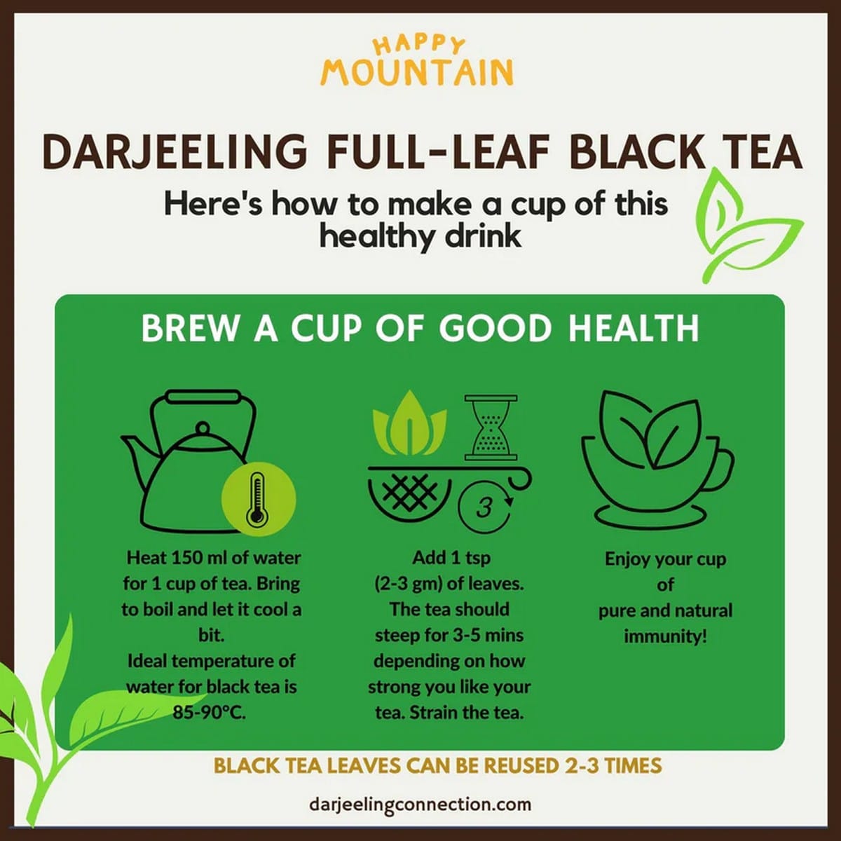 Happy Mountain Darjeeling Full Leaf Black Tea (50g)