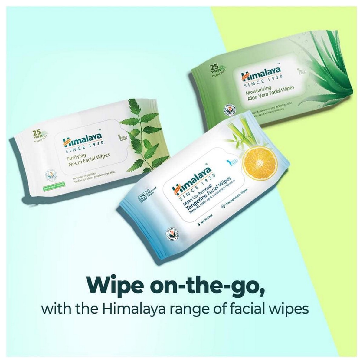 Himalaya Make-Up Removal Tangerine Facial Wipes (25 wipes)