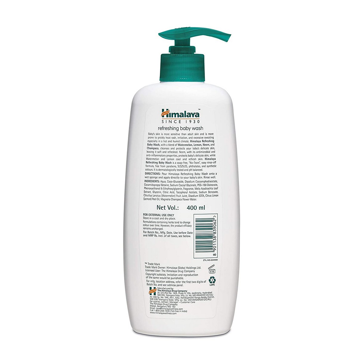 Himalaya Refreshing Baby Wash (400 ml)