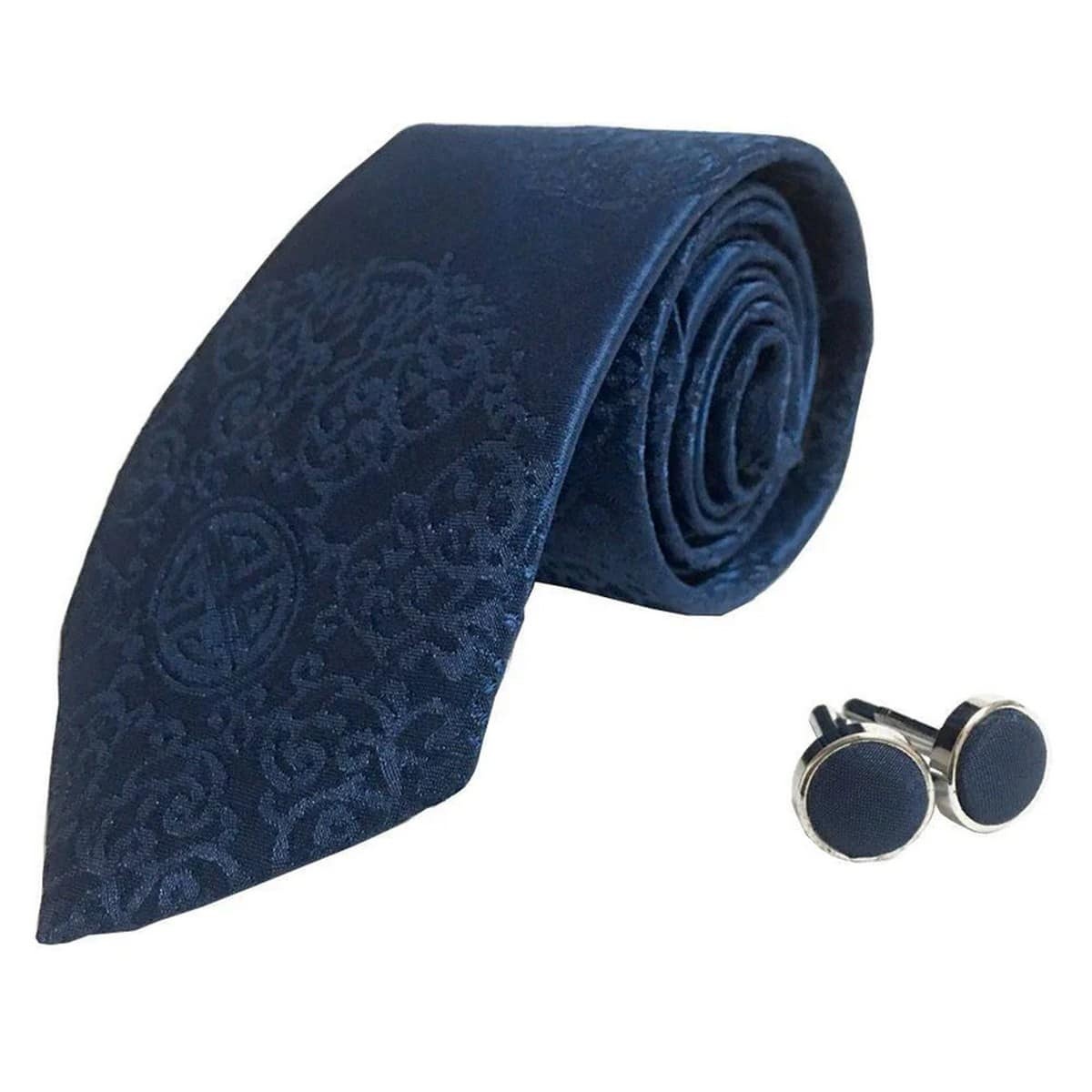 Himalayan Knot Blue Ceremony Paisley Tie And Cufflinks